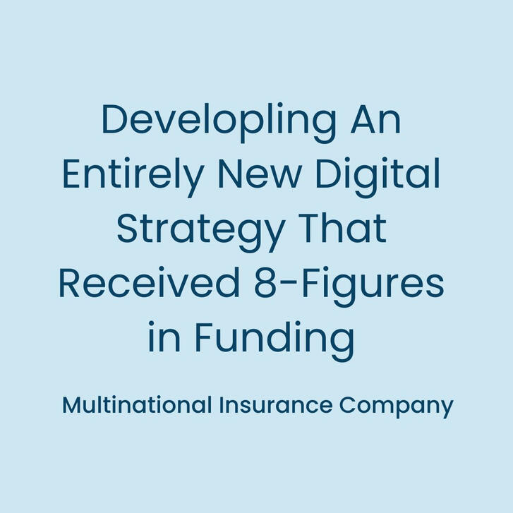 Developing an entirely new digital strategy